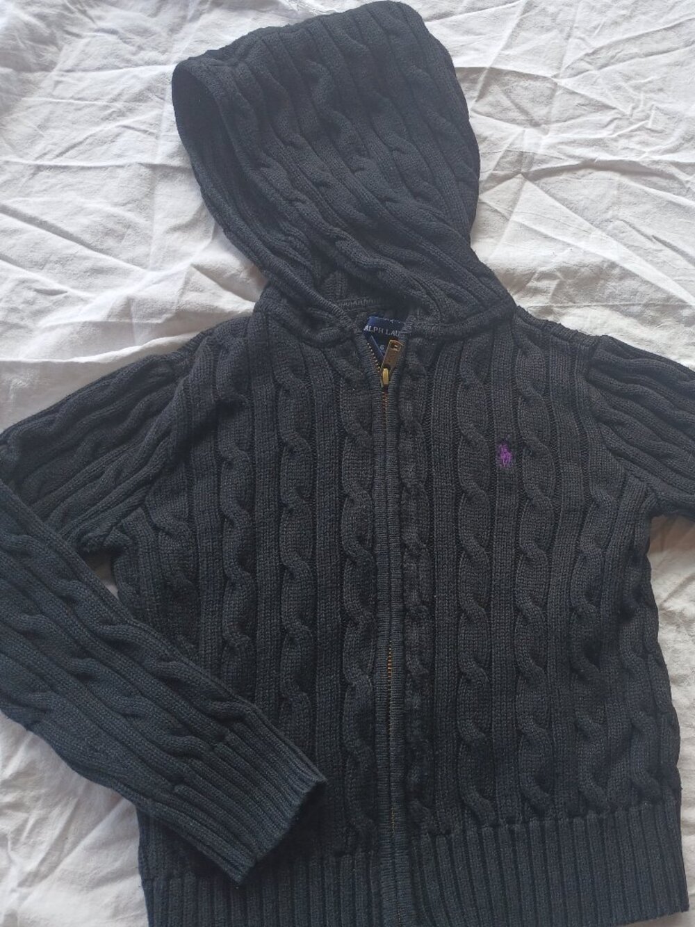 Ralph Lauren Kids Size 6 Black Hoodie